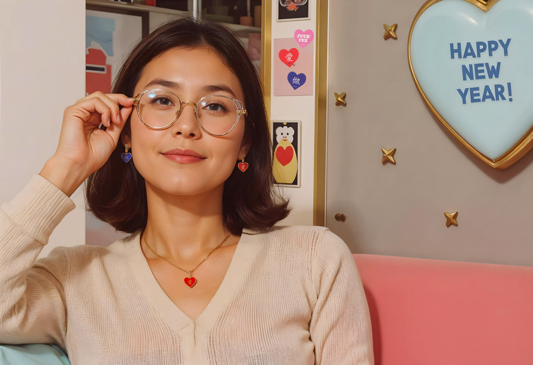 愛/做 Love/Do Earrings • Red/Black or Navy