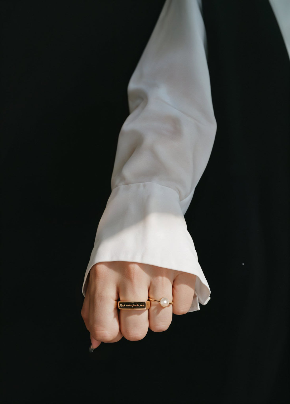 Fuck what fucks you • Gold Signet Ring