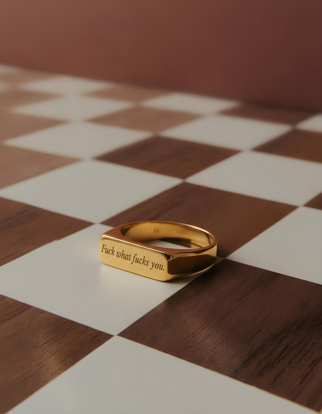 Fuck what fucks you • Gold Signet Ring