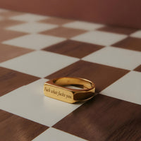 Fuck what fucks you • Gold Signet Ring