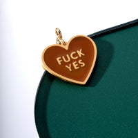 Fuck Yes Pendant • Brown / Reversible