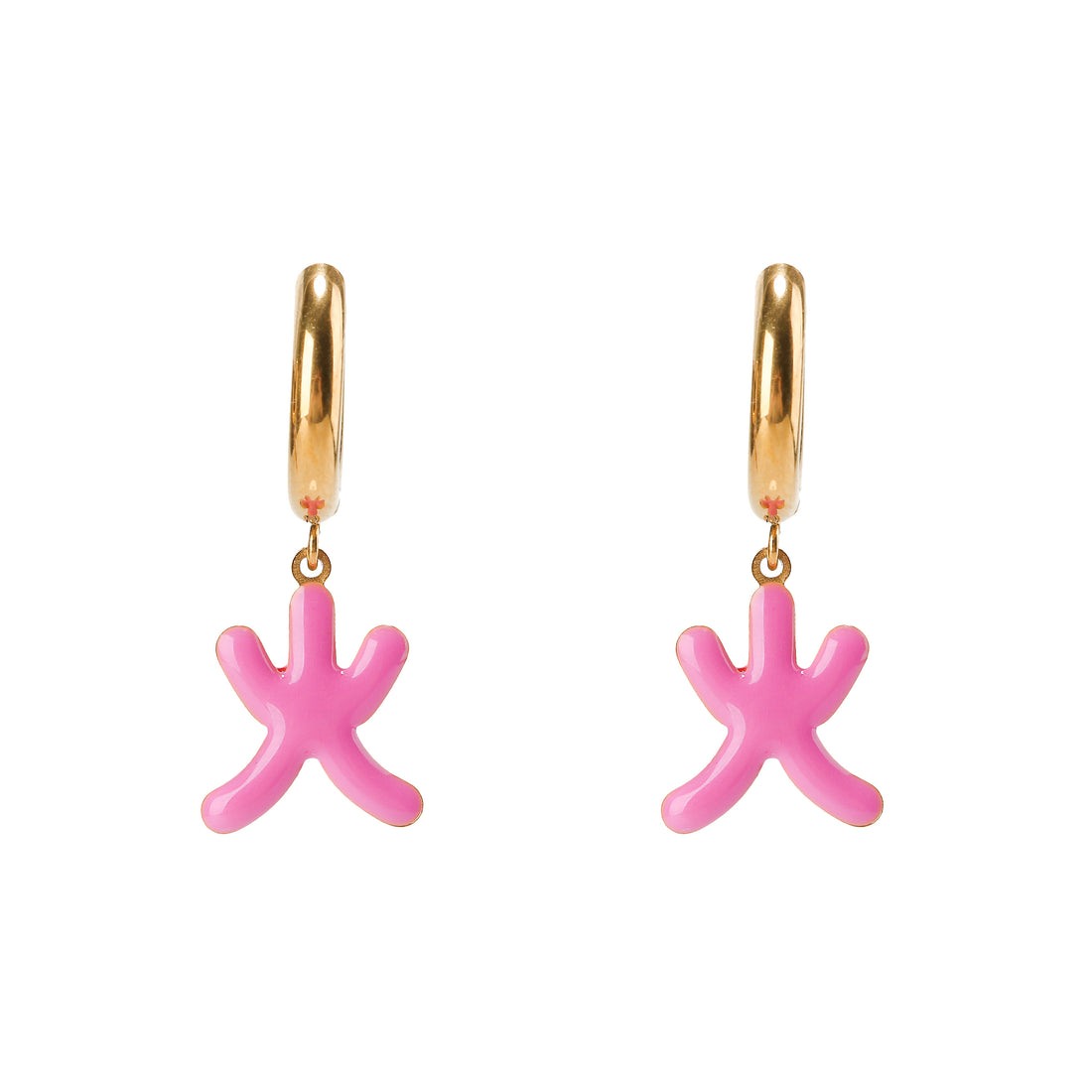 Five Elements / Fire Earrings • Red & Pink