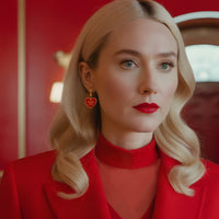 Fuck Yes Earrings • Red / Reversible