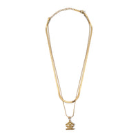 Five Elements / Metal Necklace • Beige & Gold/White