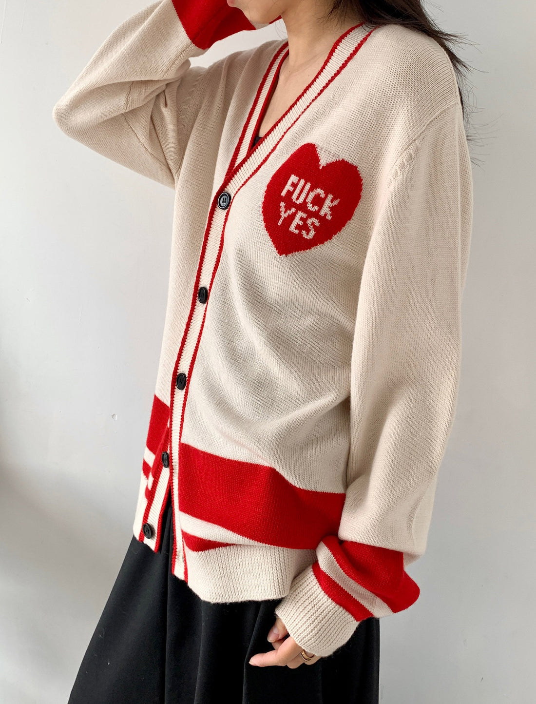 Fuck Yes Classic Cardigan