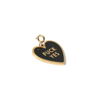 Fuck Yes Box Chain Necklace • Black