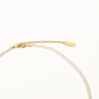 Fuck Yes Crystal Pearl Necklace • Pink