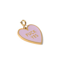 Fuck Yes Crystal Pearl Necklace • Pink