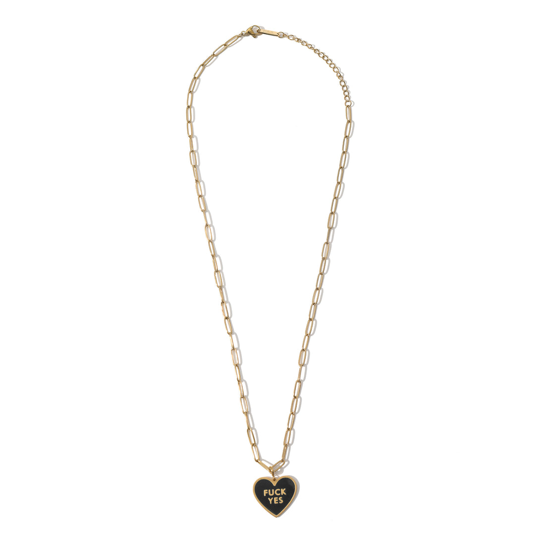 Fuck Yes Pendant • Black / Reversible