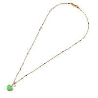 Humble Heart Necklace • Green & Cobalt