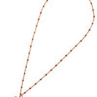 Speak Your Heart/ 酒/鬼 Alcohol/Ghost Necklace • Red/Cream