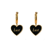 Love/Lust Earrings • Wine/ Black
