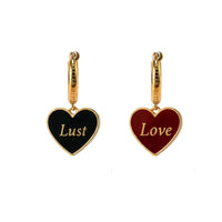 Love/Lust Earrings • Wine/ Black