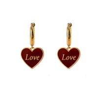 Love/Lust Earrings • Wine/ Black