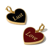 Lust/Love Reversible Pendant • Black/Wine