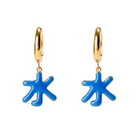 Five Elements / Water Earrings • Cobalt & Cyan