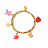 Five Elements / Lucky Fire Bracelet • Red & Pink