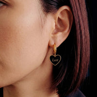 Love/Lust Earrings • Wine/ Black