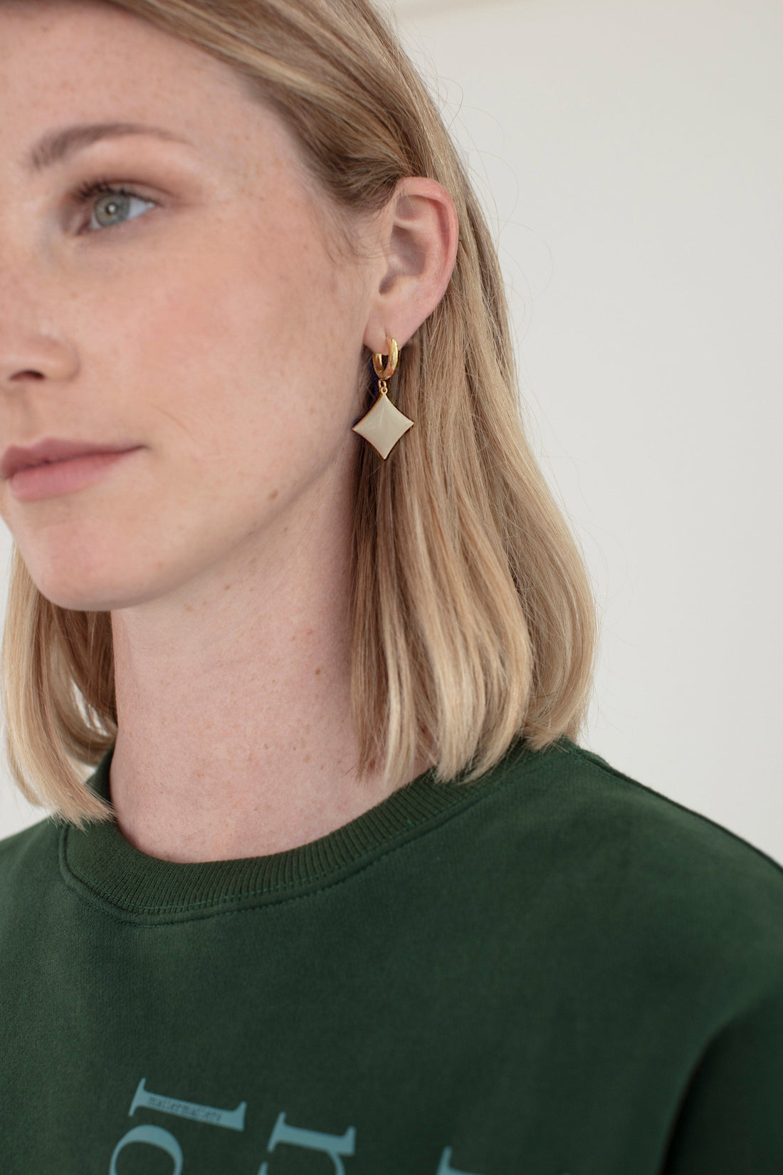 Hold Your Diamond / Hoops • Stone & Pea Green