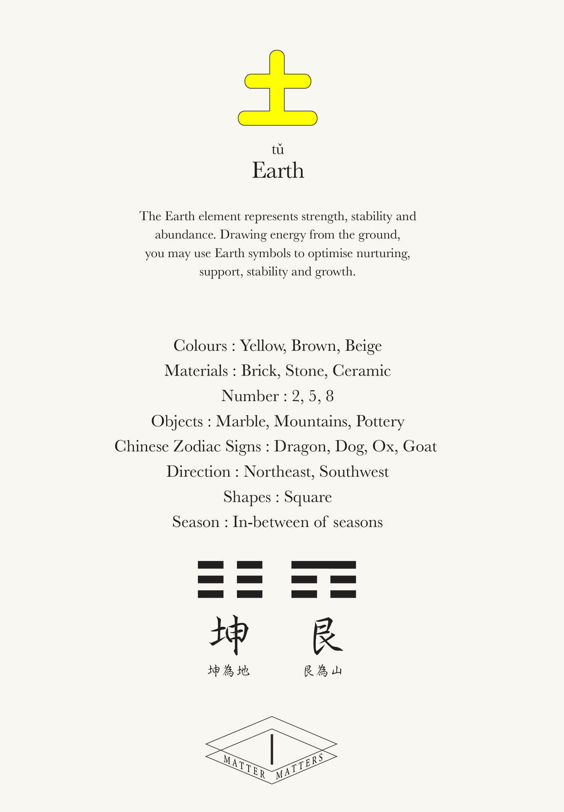 Five Elements / Earth Earrings • Brown & Yellow