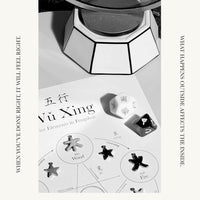 Five Elements / Metal Earrings • Gold & Beige