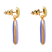 Mountain & Donut on Dots Earrings • Lilac / Lemon