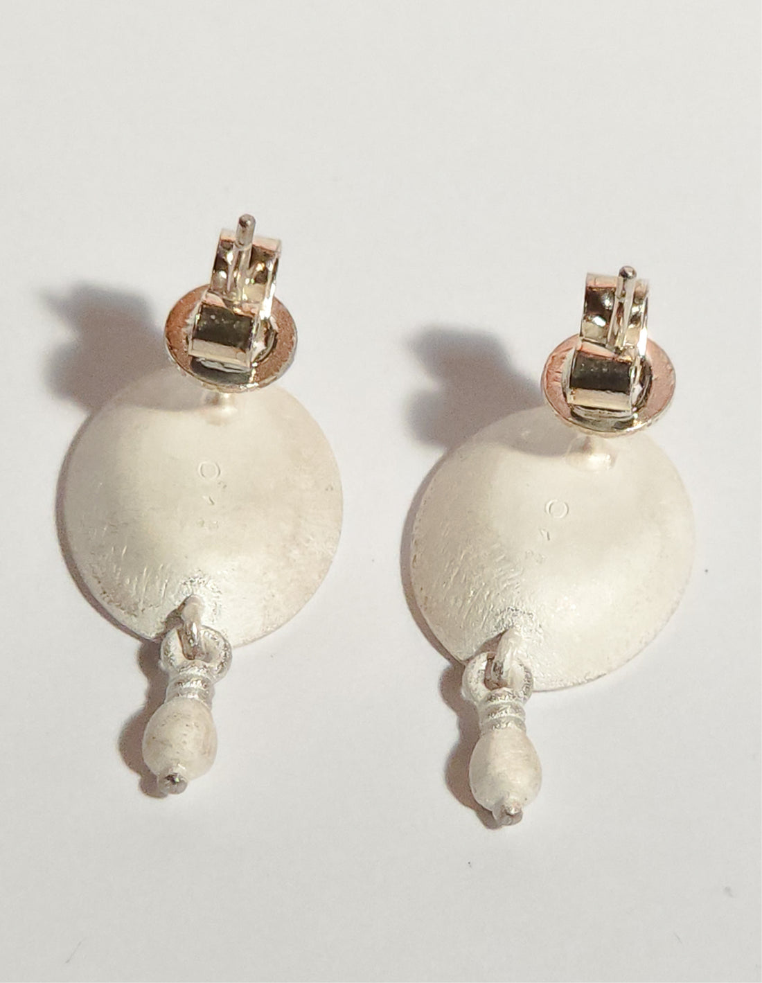 Sterling Silver Onyx Mirror Lake Dangle Earrings