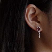 Sterling Silver Onyx Lake Pendant Stud Earrings