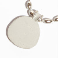 Onyx Sterling Silver Disc Pendant Necklace