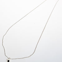 Onyx Sterling Silver Disc Pendant Necklace