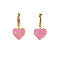 True/Rude Earrings • Yellow/ Pink