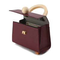 Diva Satchel Bag with Strap • Wine