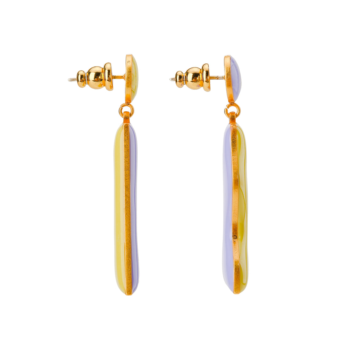 Cliff Earrings on Dots • Lemon & Lilac