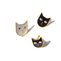 Kitty Tom Earrings • White