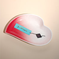 XI XING LE / Heart Trinket Dish • White Peach