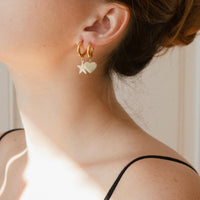Sparkle Heart & Star / Hoops • Black & Cream