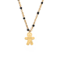 Not Anyone's Gingerbread Man Necklace • Gold