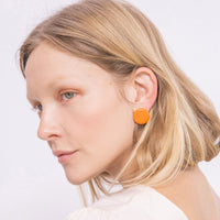 Circle Studs • Orange
