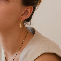 Hello Hair Comb Hoops • Gold