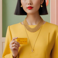 Unlimited Funds Credit Card Necklace • Gold
