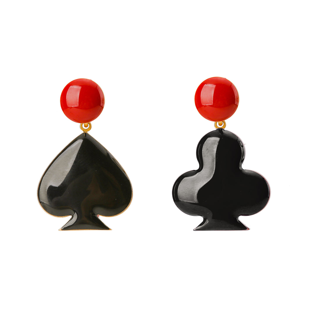 Luck & Destiny Earrings on Dots • Maroon & Black