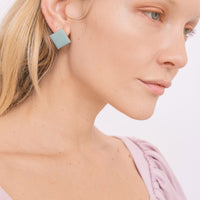 Diamond Studs • Pea Green