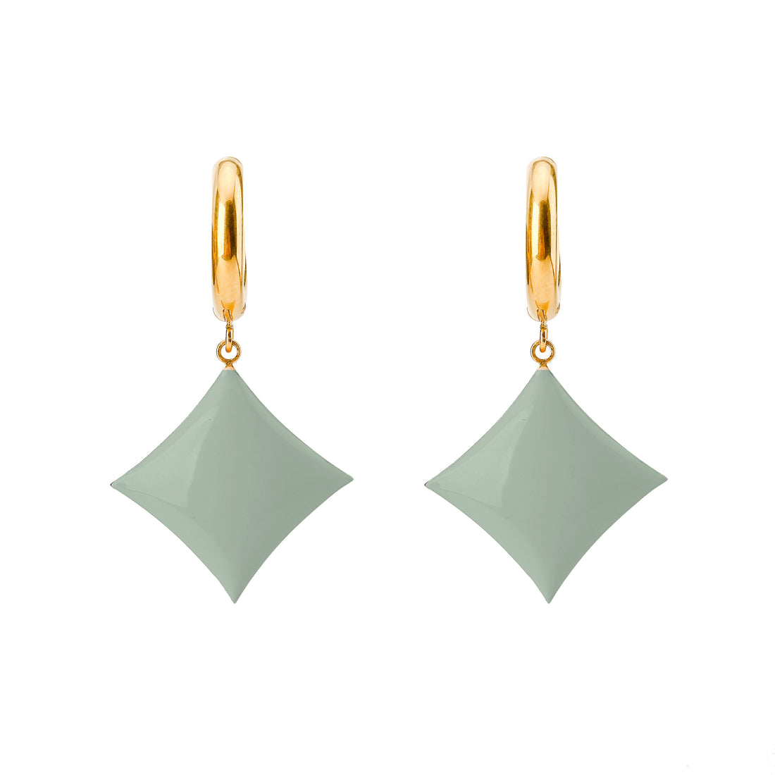 Hold Your Diamond / Hoops • Stone & Pea Green