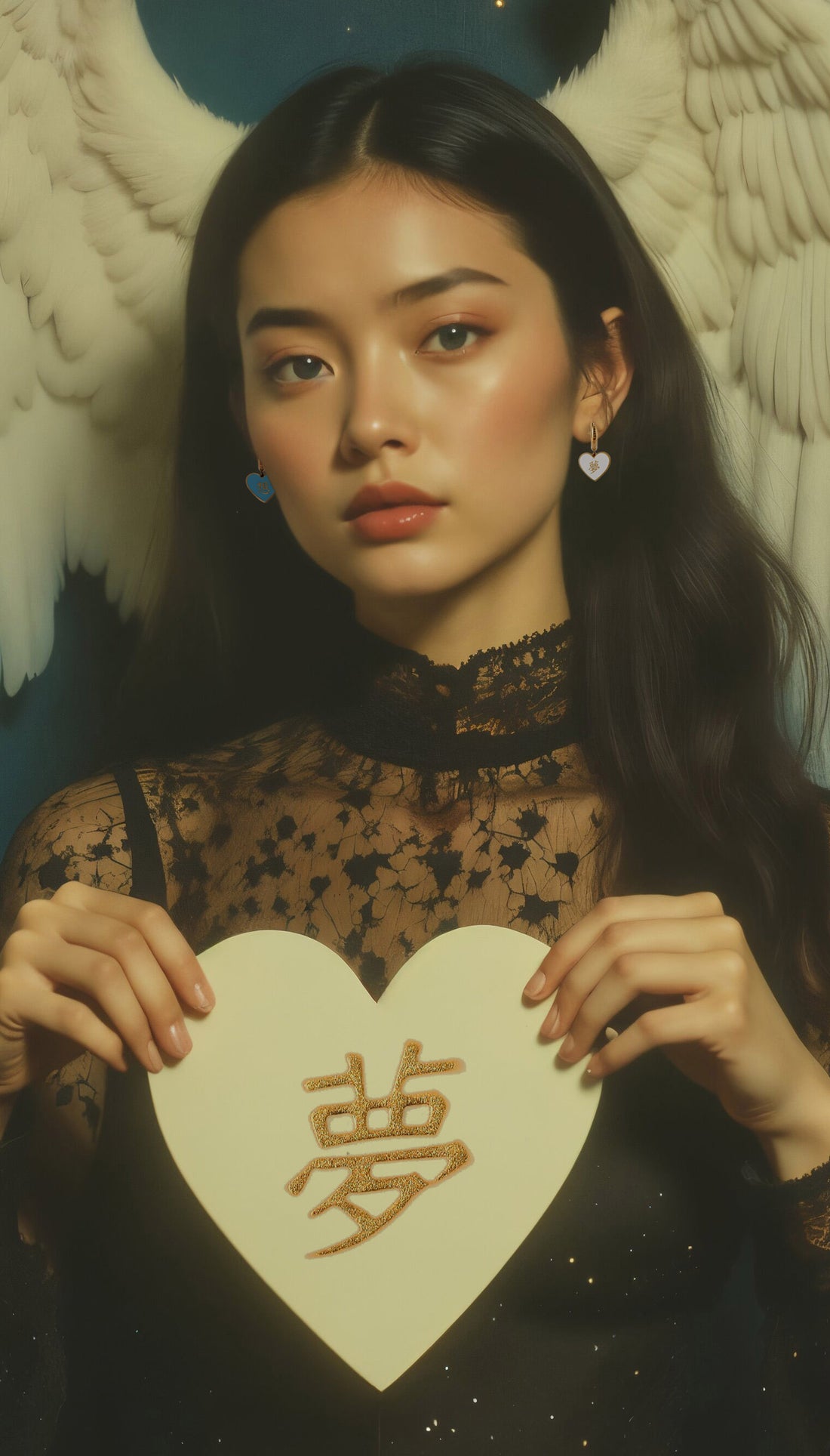 夢/想 Dream/Desire Earrings • White & Cyan