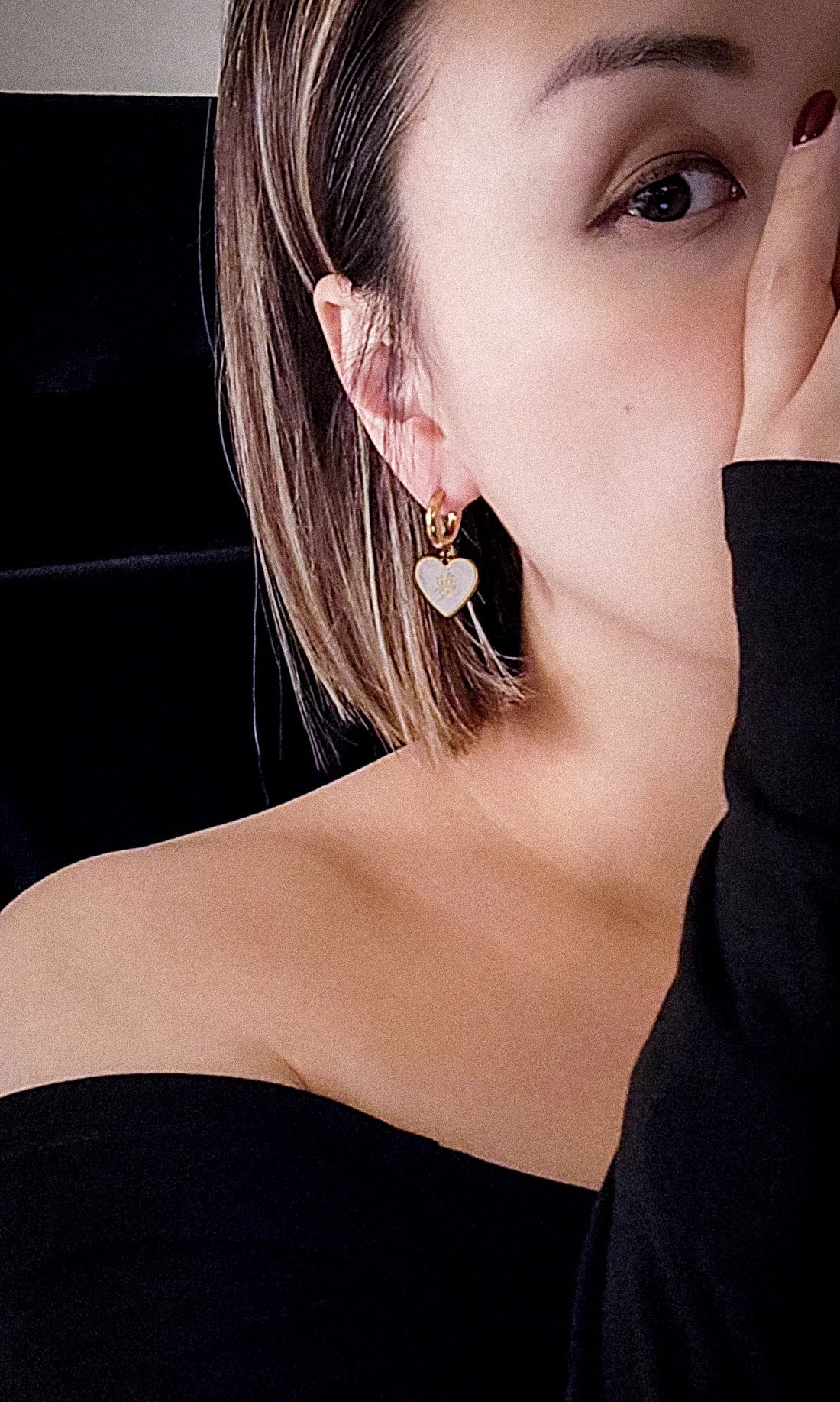 夢/想 Dream/Desire Earrings • White & Cyan