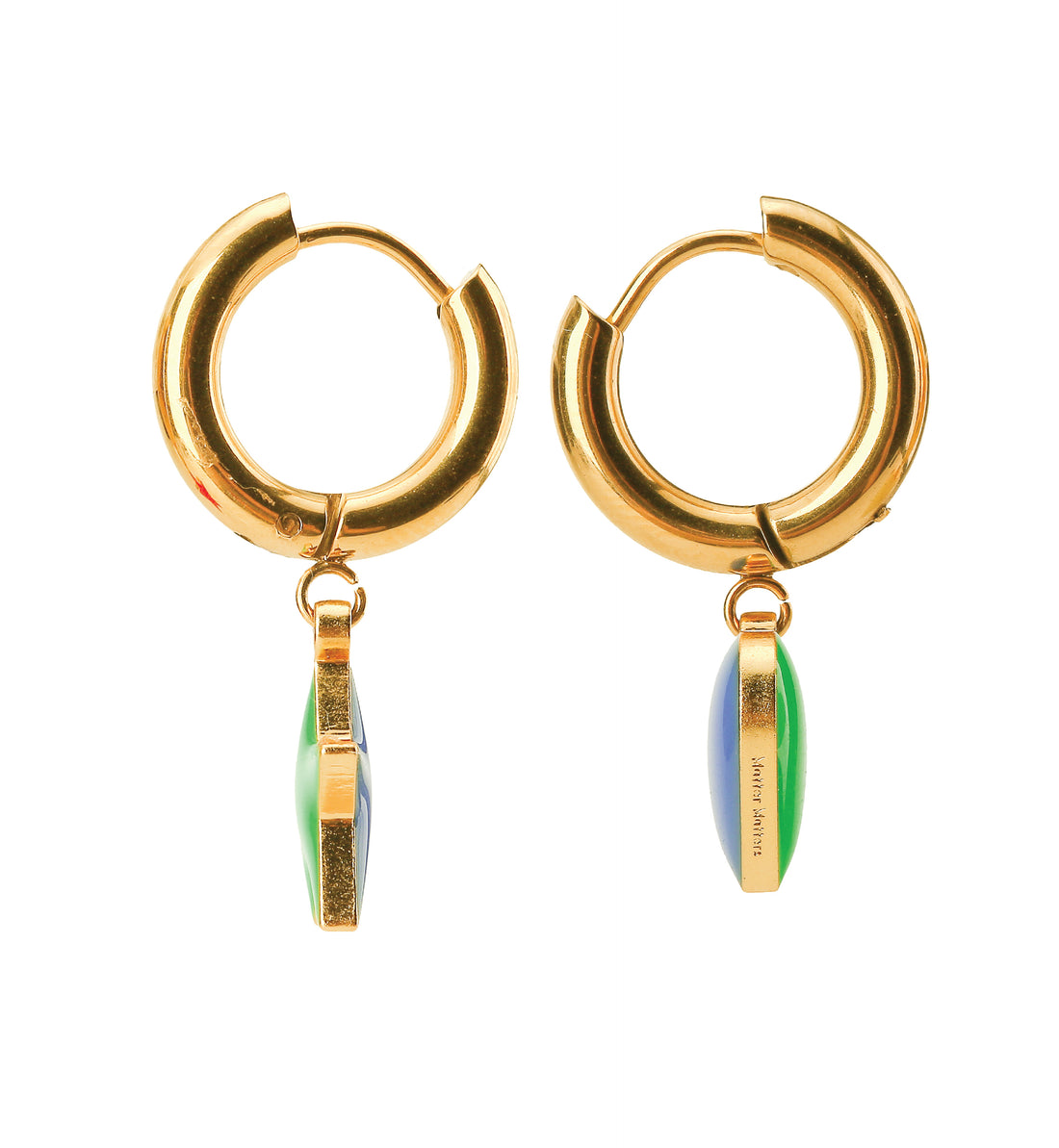 Sparkle Heart & Star / Hoops • Cobalt & Bright Green