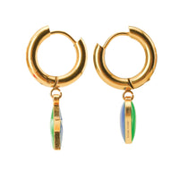 Sparkle Heart & Star / Hoops • Cobalt & Bright Green