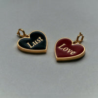 Lust/Love Reversible Pendant • Black/Wine