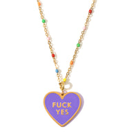 Fuck Yes Rainbow Necklace • Spring Lilac