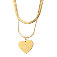 Fuck Yes Double Necklace • Pea Green